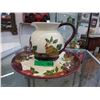 Image 1 : Large matching water jug & sectioned platter