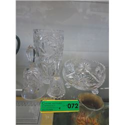 4 Pinwheel crystal pieces