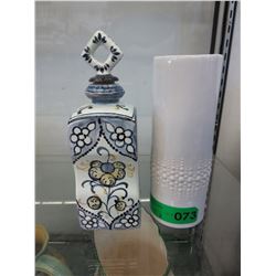 Namaan Israel vase & European stoppered decanter