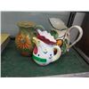 Image 1 : 3 Glazed ceramic jugs