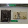Image 1 : 2 Vintage glazed ceramic tiles