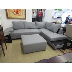 NEW - Contemporary sectional with large ottoman