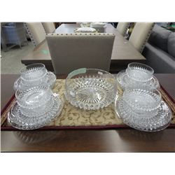 17 Piece Glass dessert set