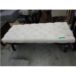 NEW - Bench with upholstered button tufted top
