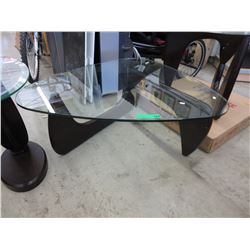 NEW - Tri-Cornered glass top coffee table