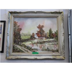 Signed Stocho 1977 painting on canvas
