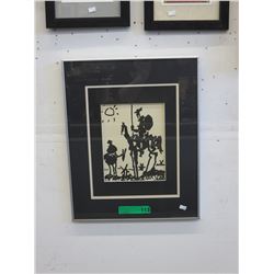 Framed print of Picasso's Don Quixote
