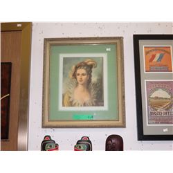 Framed print of a Victorian lady