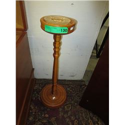 Vintage  -Turned wood ashtray stand