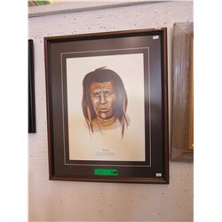 Print of "Big Plume" a Sarcee chief