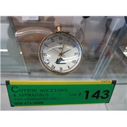 Solid bubble glass & brass pocket watch