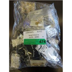 NEW - 90 Pieces of Fashion jewelry