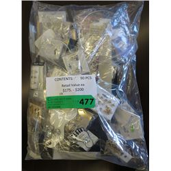 NEW - 90 Pieces of Fashion jewelry
