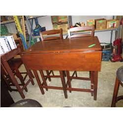 NEW - Counter height wood table with 2 chairs