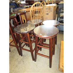 NEW - 4 Solid wood stools