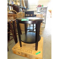 NEW - Wood end table with espresso finish