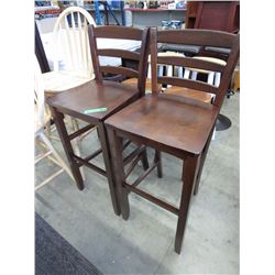 2 NEW Solid Wood Counter Height Chairs