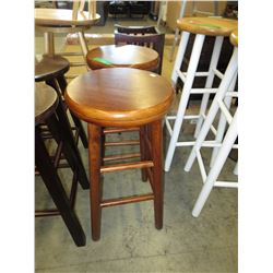 2 NEW Solid Wood Swivel Stools