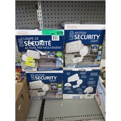 4 Motion sensing security lights
