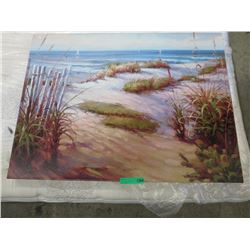 Print on canvas of a sea shore