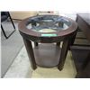 Image 1 : Round coffee table with glass insert top
