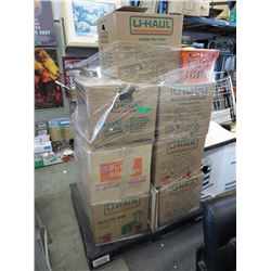 Skid of used storage locker goods