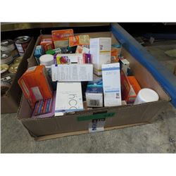 Box of vitamins and other OTC pharmacy products