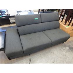 NEW - Grey upholstered sectional end piece