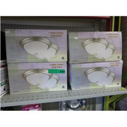 4 Ceiling light fixture twin packs - Flush mount