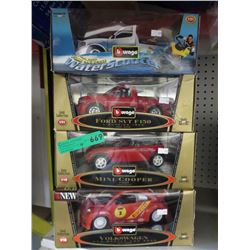 4 Scale model Burago vehicles