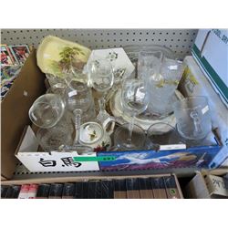 Crystal wine glasses, china & more