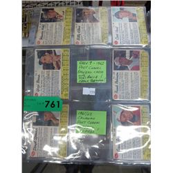 7 Rare 1962 Post Cereal baseball cards
