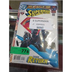 8 Superman comic books