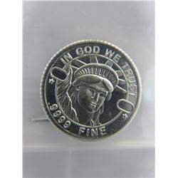 5 x .9999 Fine Silver Statue of Liberty rounds