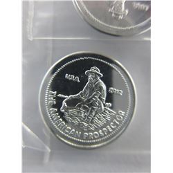 4 x .999 Silver American Prospector rounds