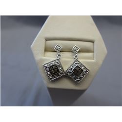 New Champagne Diamond Dangle Earrings