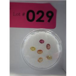 Gem jar: 6 Oval Cut Multi-Colour Sapphires