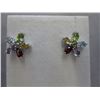 Image 1 : New multi gemstone flower design earrings