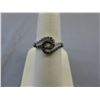 Image 1 : Sterling Silver & Black Diamond wave design ring