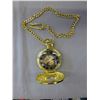 Image 3 : New Skeleton mechanical 2 sided pocket watch