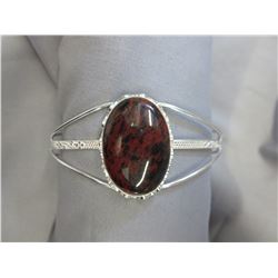 New Red Obsidian gemstone cuff bracelet