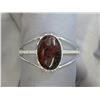 Image 1 : New Red Obsidian gemstone cuff bracelet