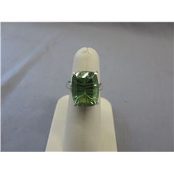 Sterling Silver laser cut gemstone ring