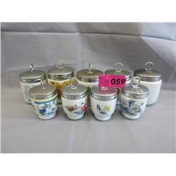 9 Porcelain egg coddlers