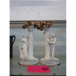 Romeo & Juliet Porcelain candle sticks