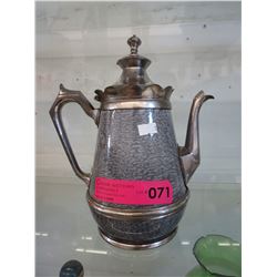 Vintage - Silver plated metal tea kettle