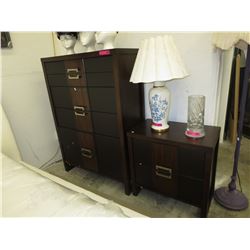 NEW - 5 Drawer Dresser & Bedside Table