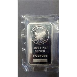 5 Troy oz. .999 Silver Sunshine Mint Investors Bar