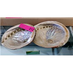 2 Abalone shell halves
