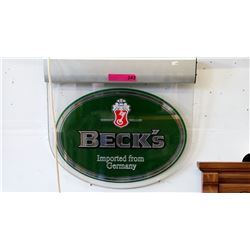 Electric Beck's beer sign